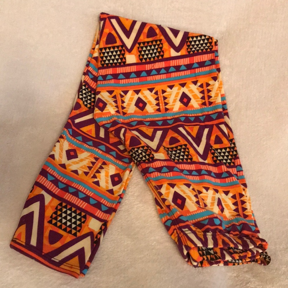 BUSKINS Aztec Orange and Yellow Leggings